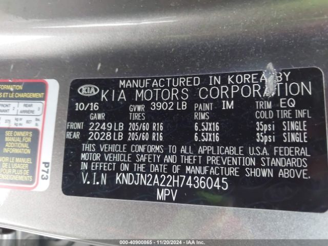 Photo 8 VIN: KNDJN2A22H7436045 - KIA SOUL 