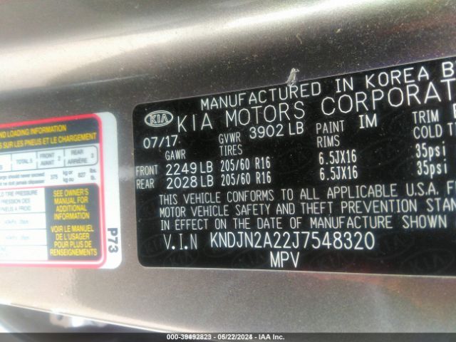 Photo 8 VIN: KNDJN2A22J7548320 - KIA SOUL 