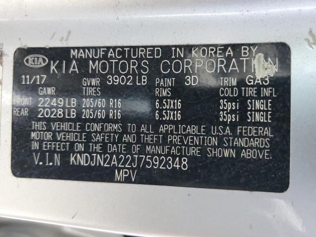 Photo 13 VIN: KNDJN2A22J7592348 - KIA SOUL 