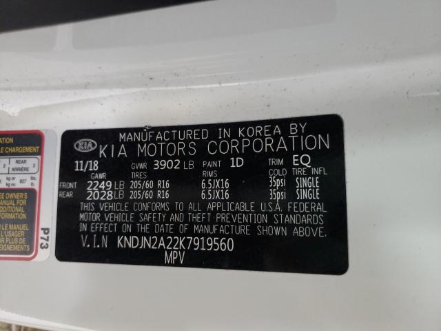 Photo 9 VIN: KNDJN2A22K7919560 - KIA SOUL 