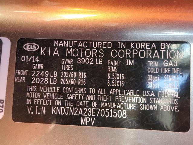 Photo 11 VIN: KNDJN2A23E7051508 - KIA SOUL 