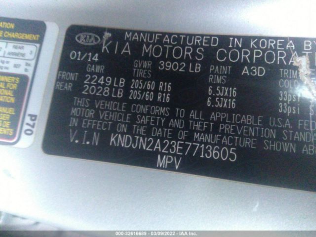 Photo 8 VIN: KNDJN2A23E7713605 - KIA SOUL 