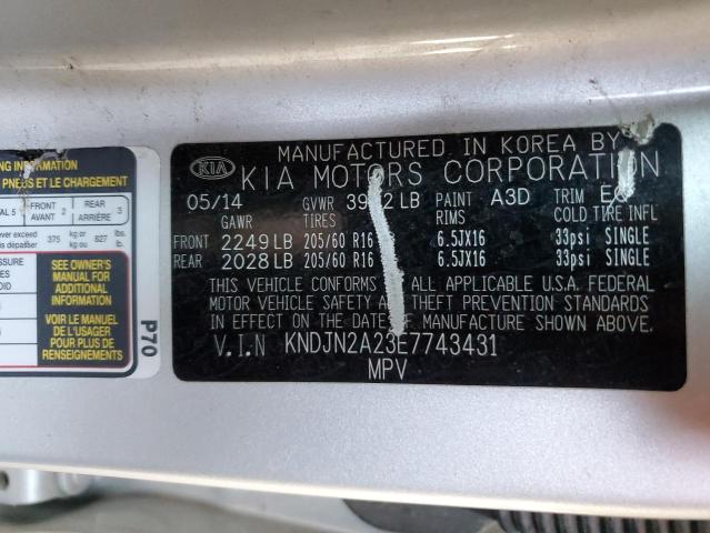 Photo 11 VIN: KNDJN2A23E7743431 - KIA SOUL 