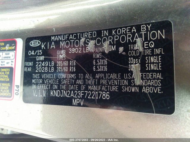 Photo 8 VIN: KNDJN2A23F7221786 - KIA SOUL 