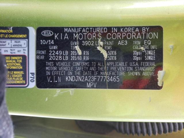 Photo 9 VIN: KNDJN2A23F7773465 - KIA SOUL 