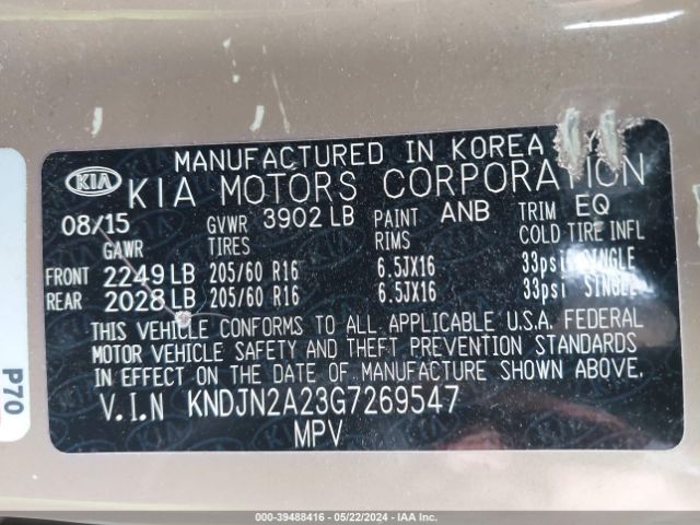 Photo 8 VIN: KNDJN2A23G7269547 - KIA SOUL 