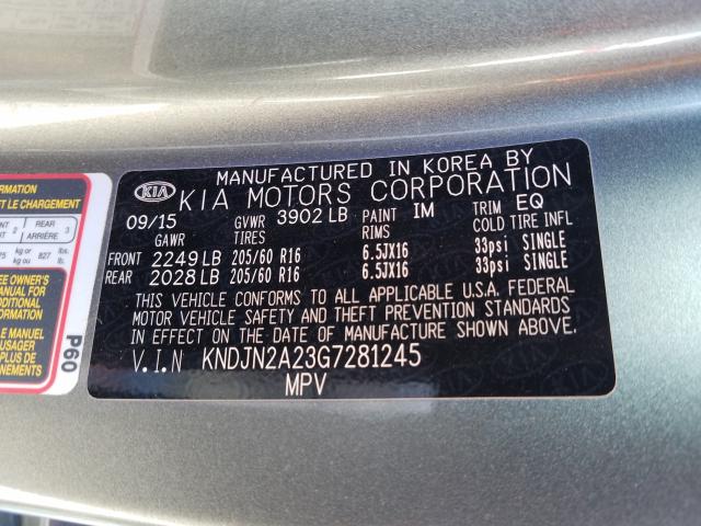 Photo 9 VIN: KNDJN2A23G7281245 - KIA SOUL 