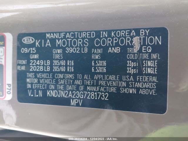 Photo 8 VIN: KNDJN2A23G7281732 - KIA SOUL 