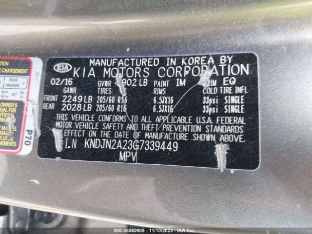 Photo 8 VIN: KNDJN2A23G7339449 - KIA SOUL 