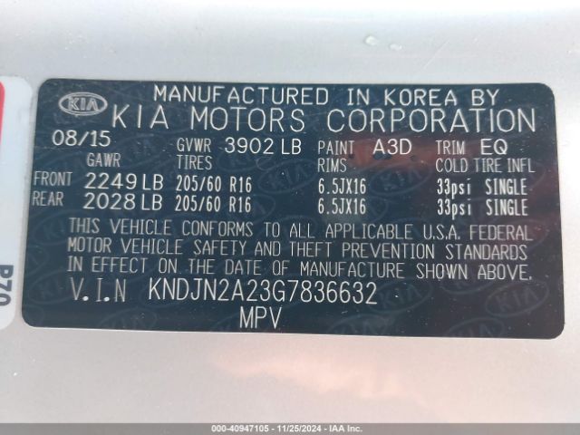 Photo 8 VIN: KNDJN2A23G7836632 - KIA SOUL 