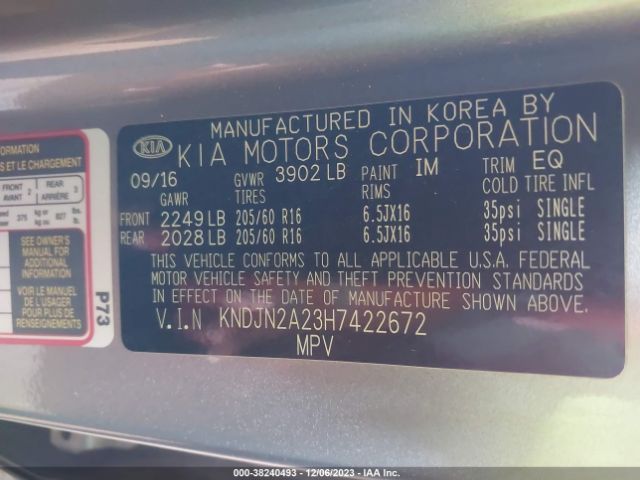 Photo 8 VIN: KNDJN2A23H7422672 - KIA SOUL 