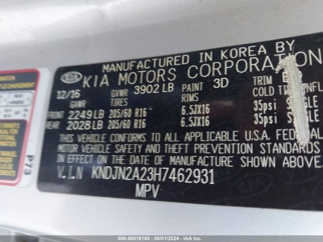 Photo 8 VIN: KNDJN2A23H7462931 - KIA SOUL 