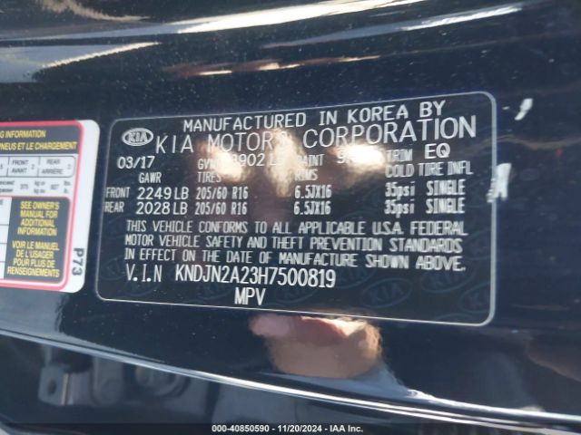 Photo 8 VIN: KNDJN2A23H7500819 - KIA SOUL 