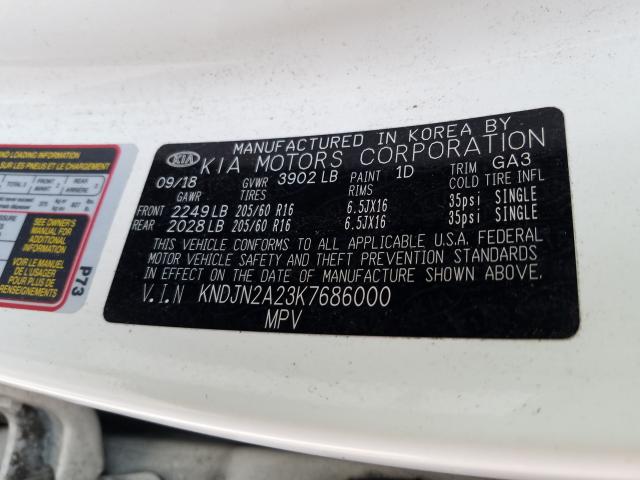 Photo 9 VIN: KNDJN2A23K7686000 - KIA SOUL 