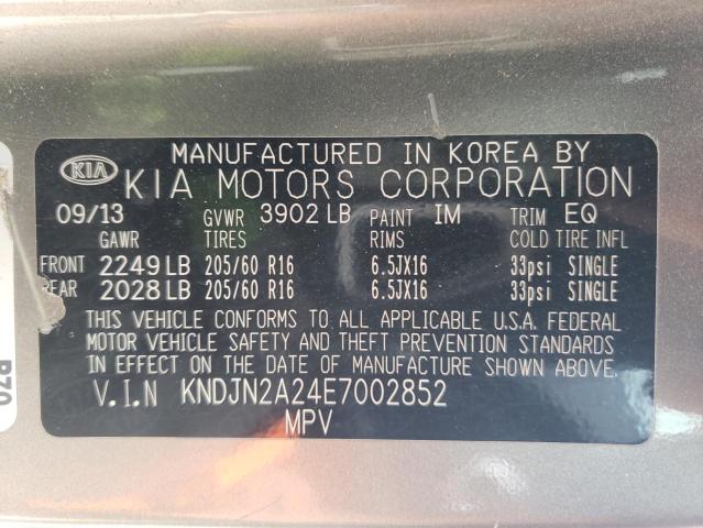 Photo 11 VIN: KNDJN2A24E7002852 - KIA SOUL 