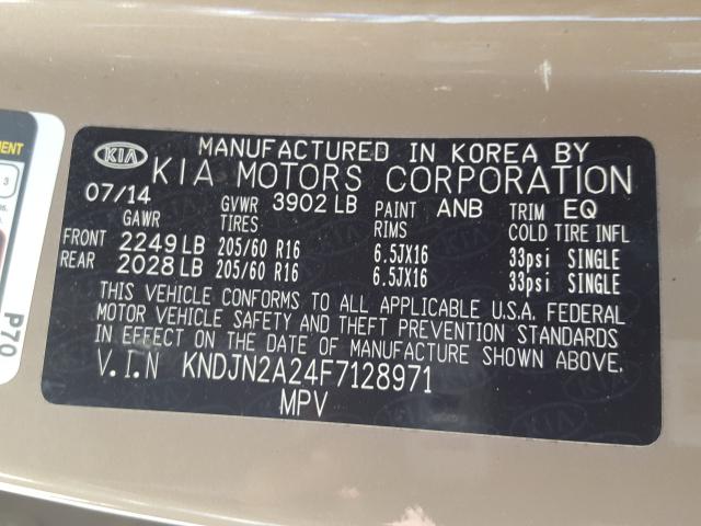 Photo 9 VIN: KNDJN2A24F7128971 - KIA SOUL 