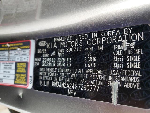 Photo 11 VIN: KNDJN2A24G7290777 - KIA SOUL 