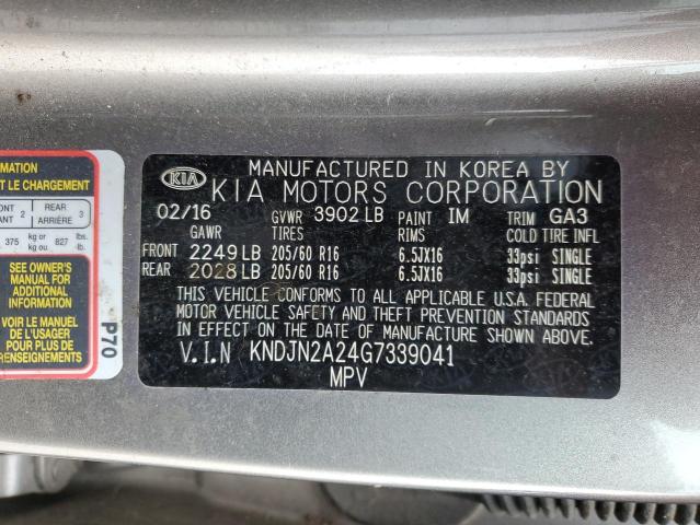 Photo 11 VIN: KNDJN2A24G7339041 - KIA SOUL 