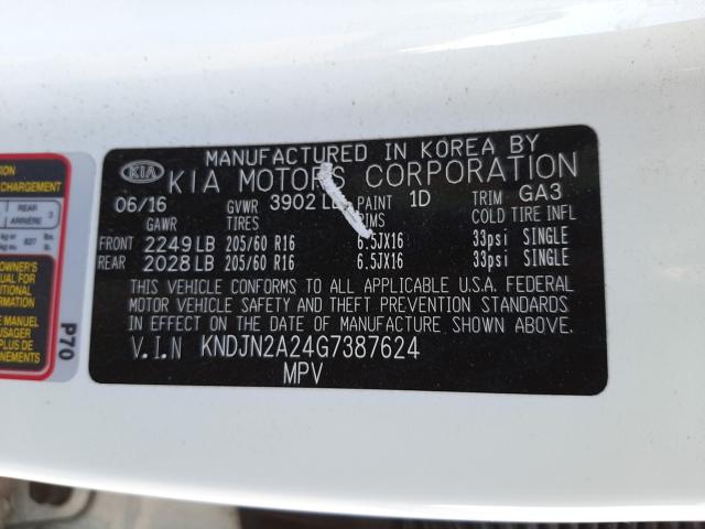 Photo 9 VIN: KNDJN2A24G7387624 - KIA SOUL 