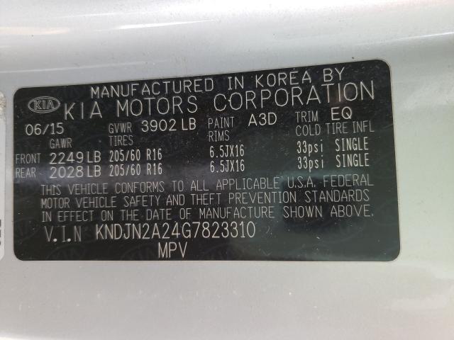 Photo 9 VIN: KNDJN2A24G7823310 - KIA SOUL 