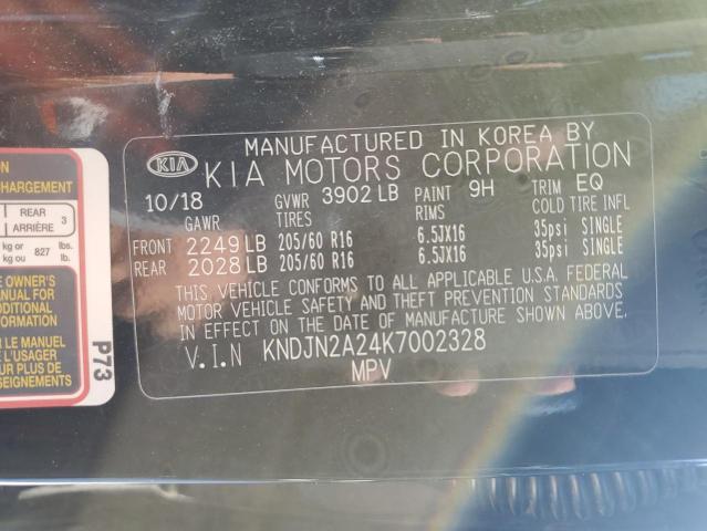 Photo 12 VIN: KNDJN2A24K7002328 - KIA SOUL 