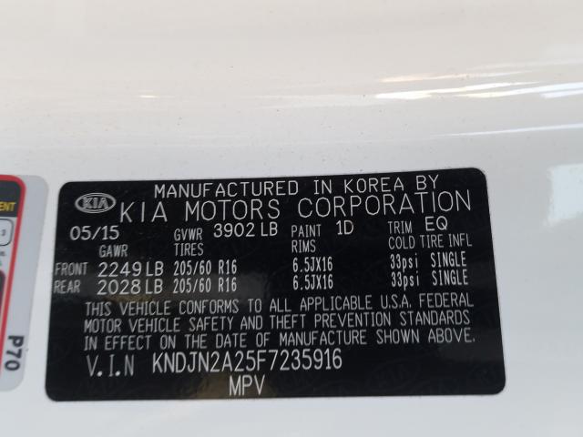 Photo 9 VIN: KNDJN2A25F7235916 - KIA SOUL 