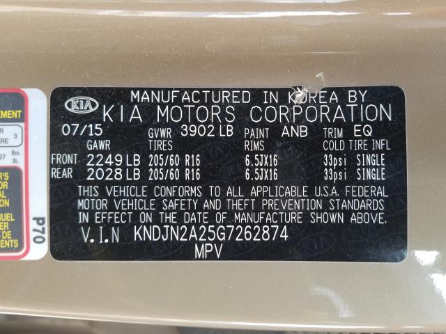 Photo 9 VIN: KNDJN2A25G7262874 - KIA SOUL 