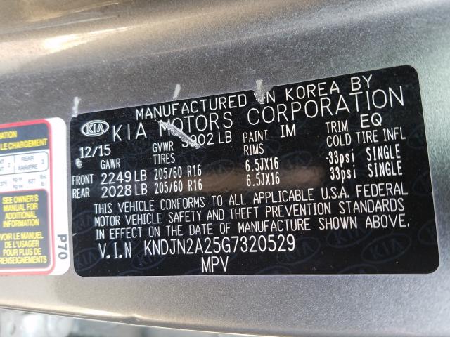 Photo 9 VIN: KNDJN2A25G7320529 - KIA SOUL 