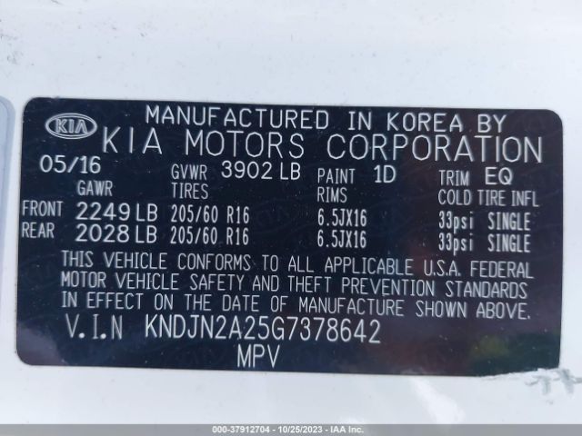 Photo 8 VIN: KNDJN2A25G7378642 - KIA SOUL 