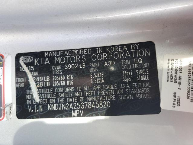 Photo 12 VIN: KNDJN2A25G7845820 - KIA SOUL 