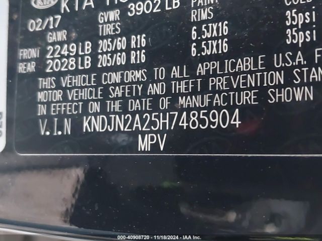 Photo 8 VIN: KNDJN2A25H7485904 - KIA SOUL 