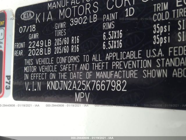 Photo 8 VIN: KNDJN2A25K7667982 - KIA SOUL 