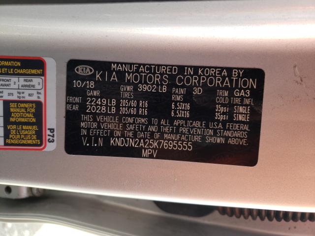 Photo 9 VIN: KNDJN2A25K7695555 - KIA SOUL 