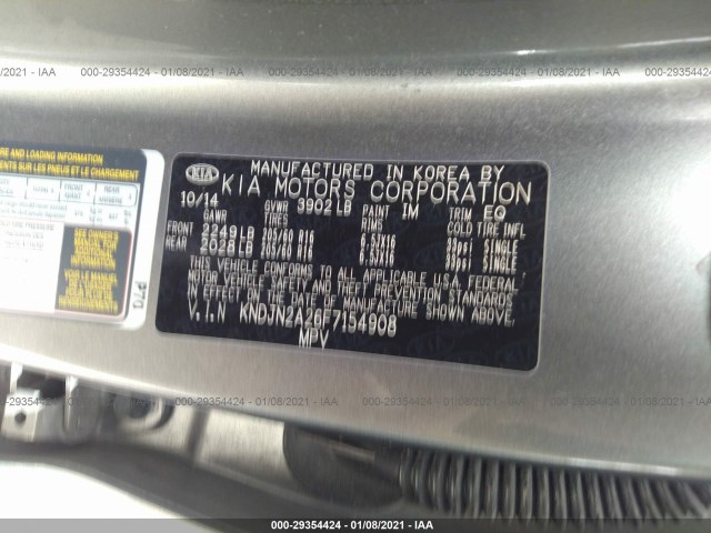 Photo 8 VIN: KNDJN2A26F7154908 - KIA SOUL 