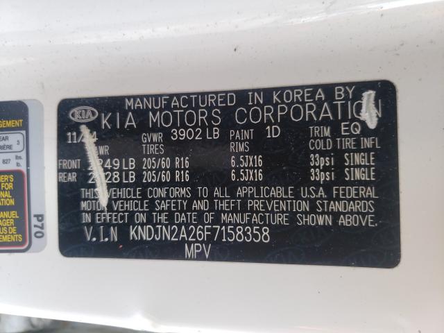 Photo 9 VIN: KNDJN2A26F7158358 - KIA SOUL 