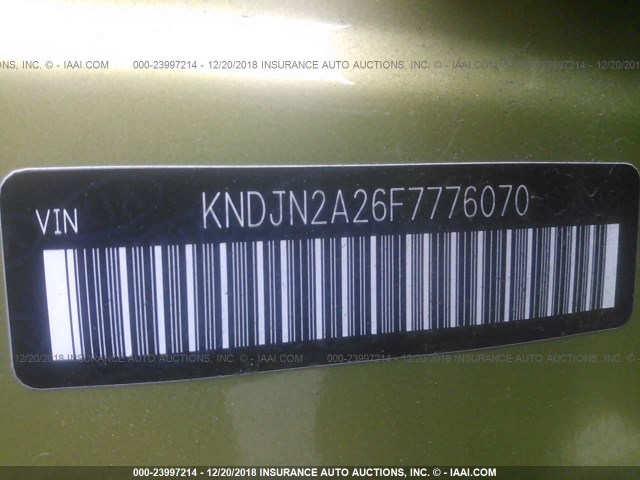 Photo 8 VIN: KNDJN2A26F7776070 - KIA SOUL 