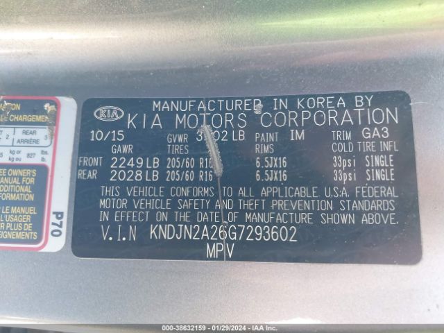 Photo 8 VIN: KNDJN2A26G7293602 - KIA SOUL 