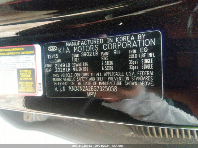 Photo 8 VIN: KNDJN2A26G7325058 - KIA SOUL 