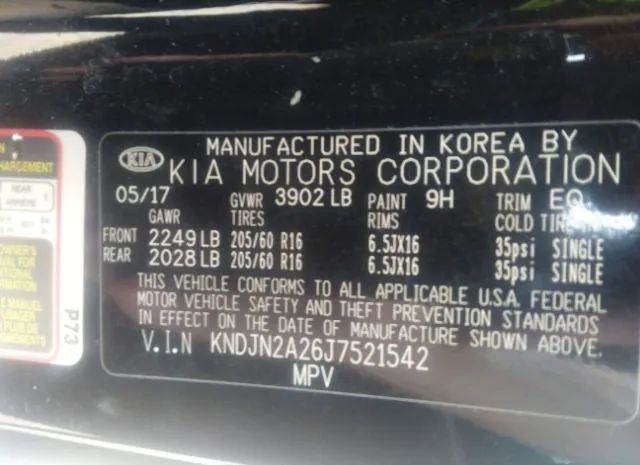 Photo 8 VIN: KNDJN2A26J7521542 - KIA SOUL 