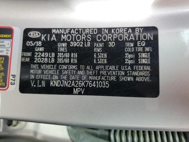 Photo 12 VIN: KNDJN2A26K7641035 - KIA SOUL 