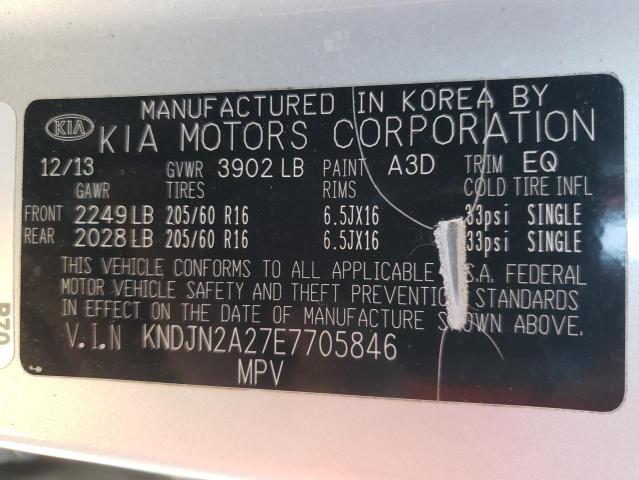 Photo 12 VIN: KNDJN2A27E7705846 - KIA SOUL 