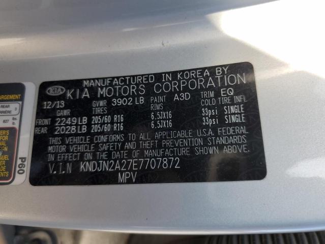 Photo 11 VIN: KNDJN2A27E7707872 - KIA SOUL 