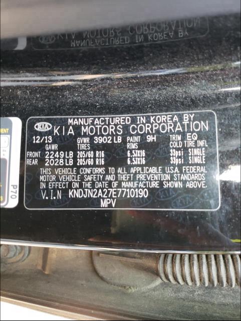 Photo 9 VIN: KNDJN2A27E7710190 - KIA SOUL 