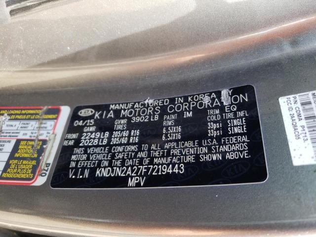 Photo 9 VIN: KNDJN2A27F7219443 - KIA SOUL 