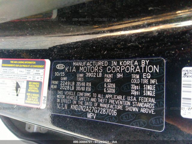 Photo 8 VIN: KNDJN2A27G7287016 - KIA SOUL 