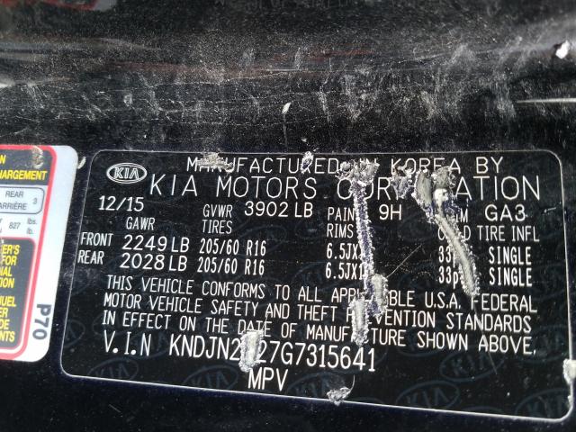 Photo 9 VIN: KNDJN2A27G7315641 - KIA SOUL 