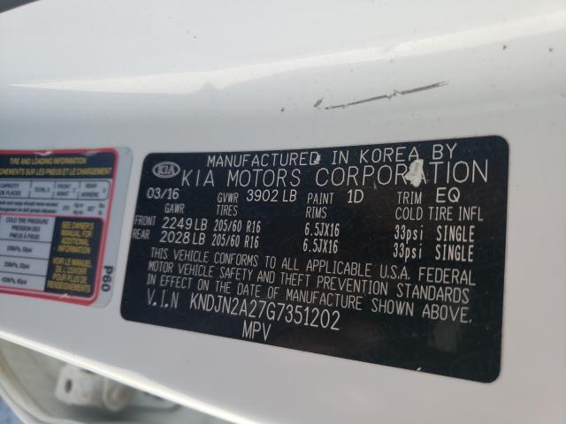 Photo 9 VIN: KNDJN2A27G7351202 - KIA SOUL 