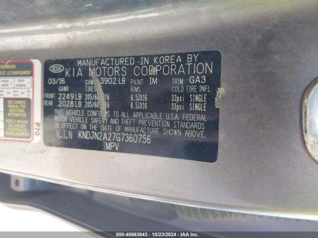 Photo 8 VIN: KNDJN2A27G7360756 - KIA SOUL 