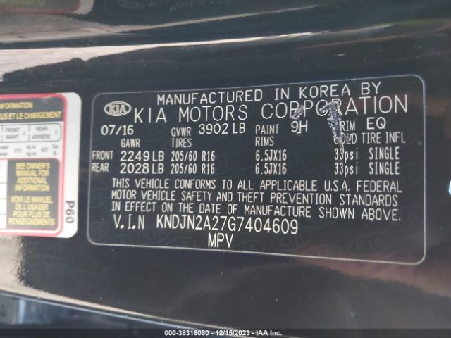 Photo 8 VIN: KNDJN2A27G7404609 - KIA SOUL 