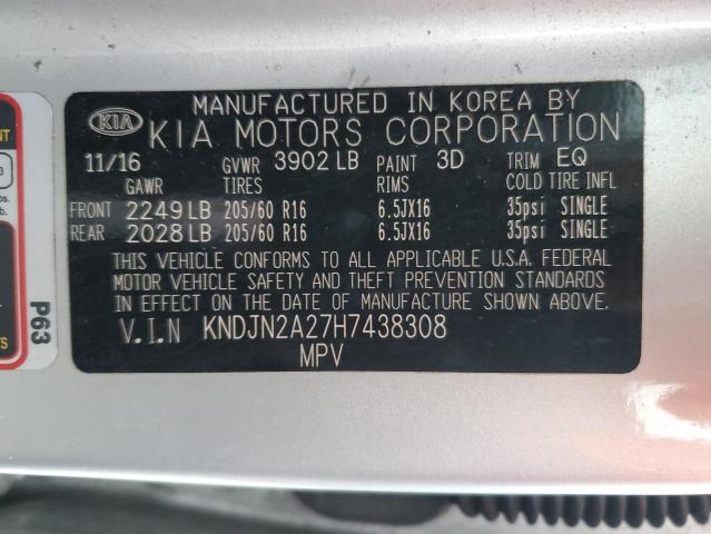 Photo 12 VIN: KNDJN2A27H7438308 - KIA SOUL 